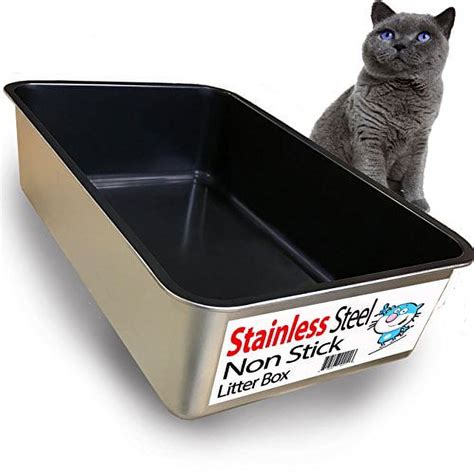 iprimio cat litter box non-stick plated stainless steel|stainless steel kitty litter boxes.